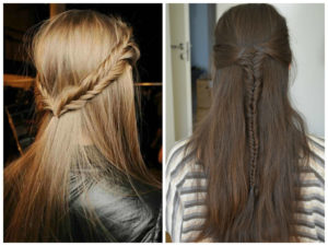 Half up and braided: