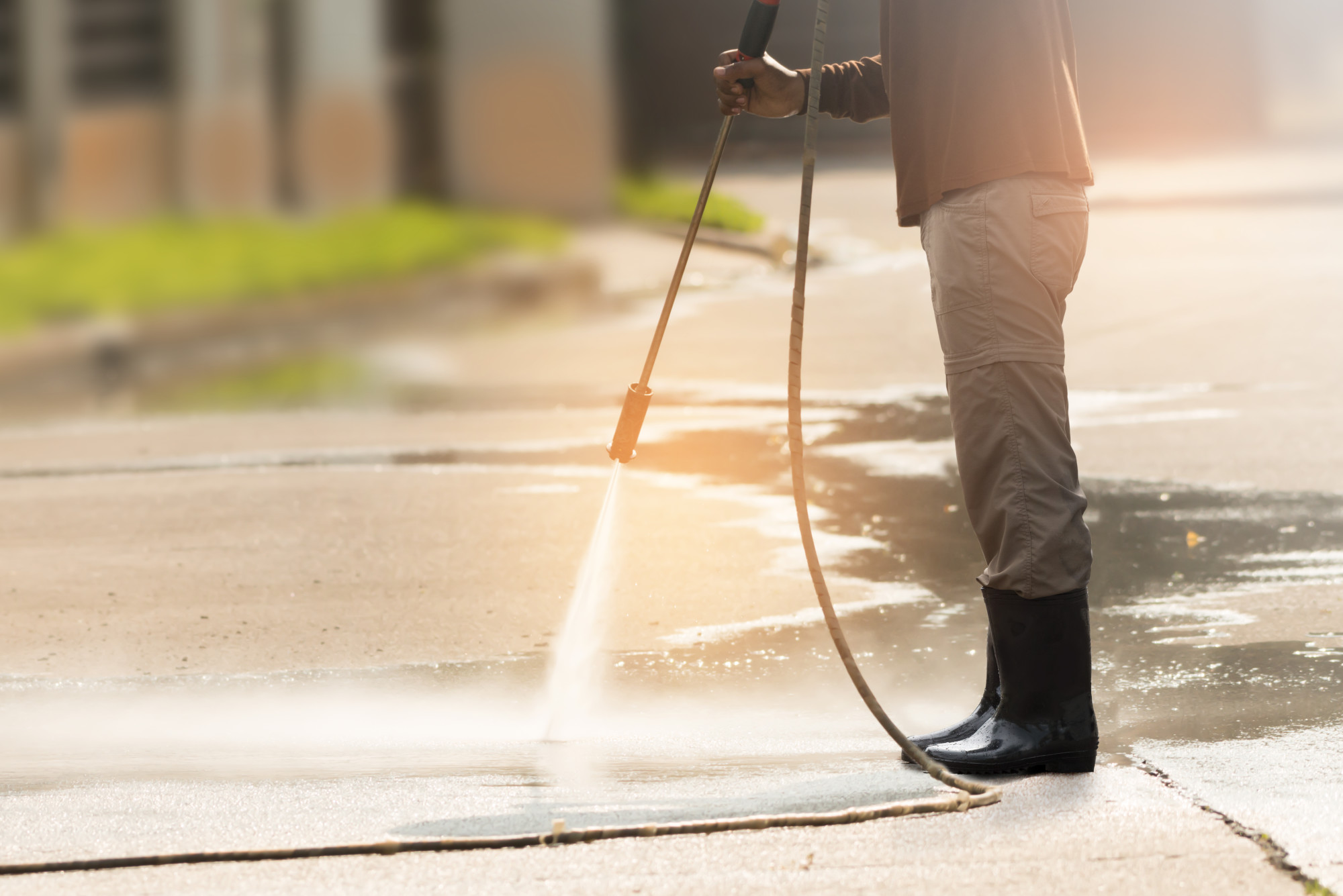 how to clean a dirty driveway