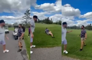 Nick Tarnasky golf fight at Alberta Springs Golf Course, viral brawl on green.