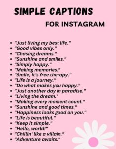 Short Captions for Instagram Posts